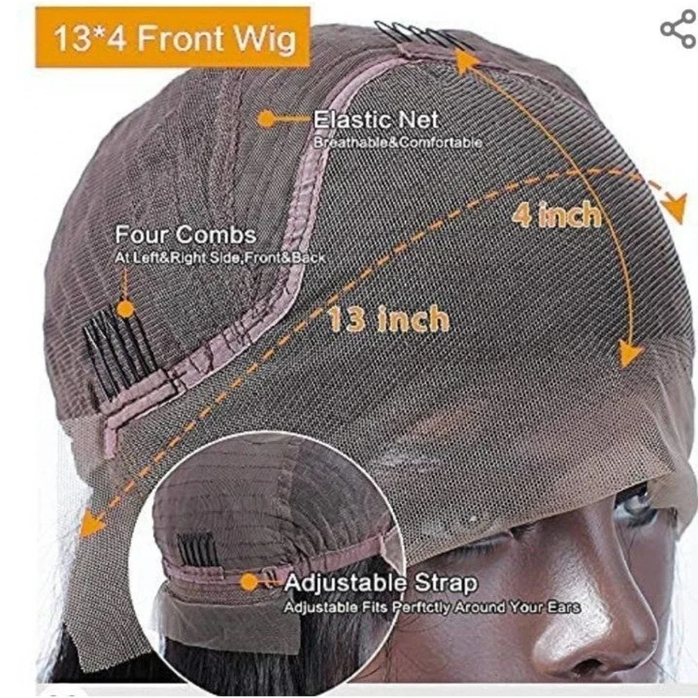 Human HD hair lace front wig 13x4 Brazilian 28 inch Body Wave